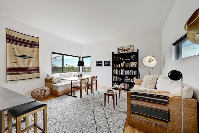 interior space featuring wood finished floors