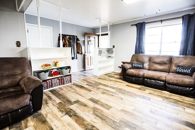 living room featuring wood finished floors