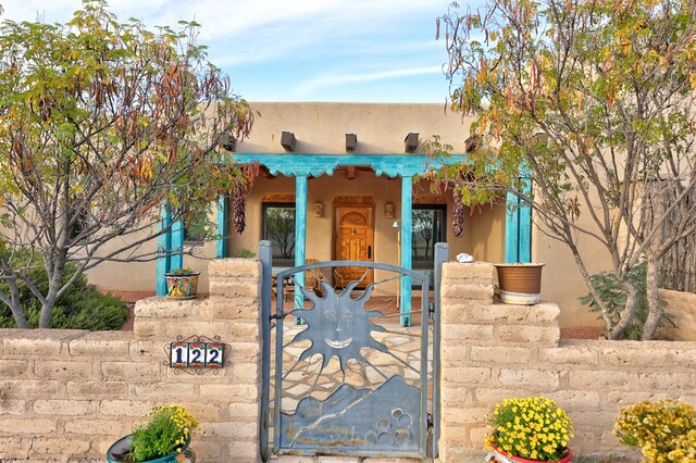 view of pueblo-style house