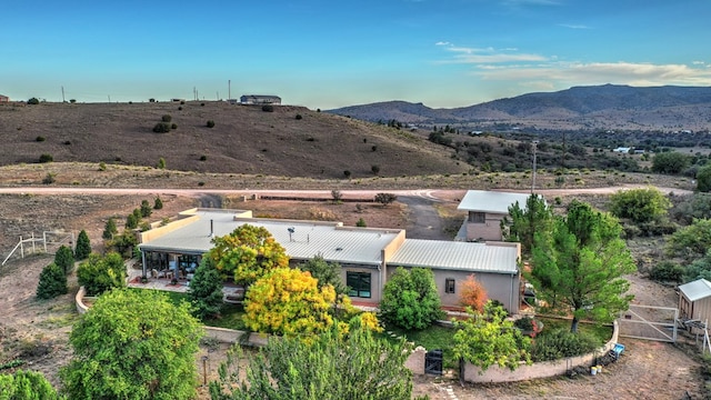 aerial view featuring a mountain view