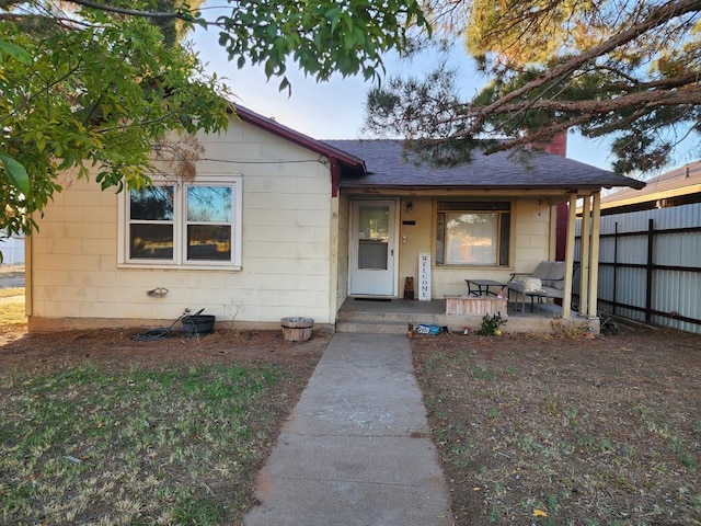 bungalow featuring a porch