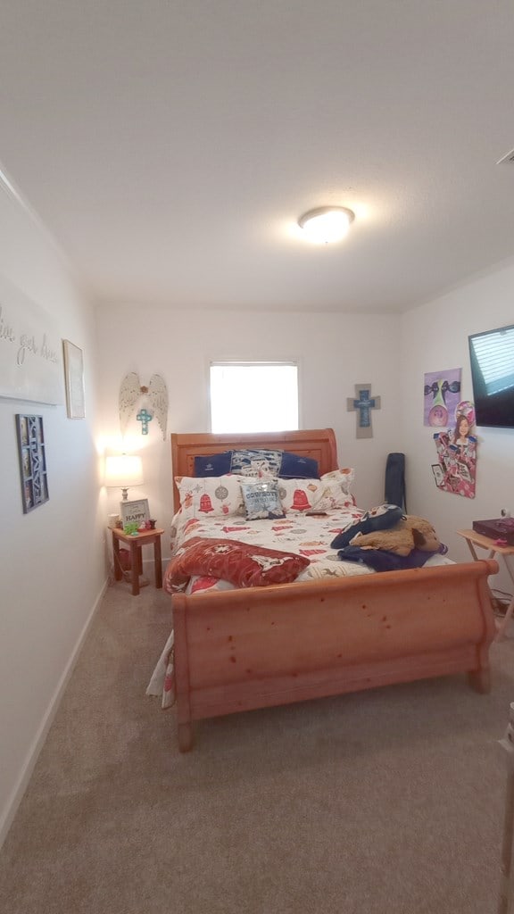 view of carpeted bedroom