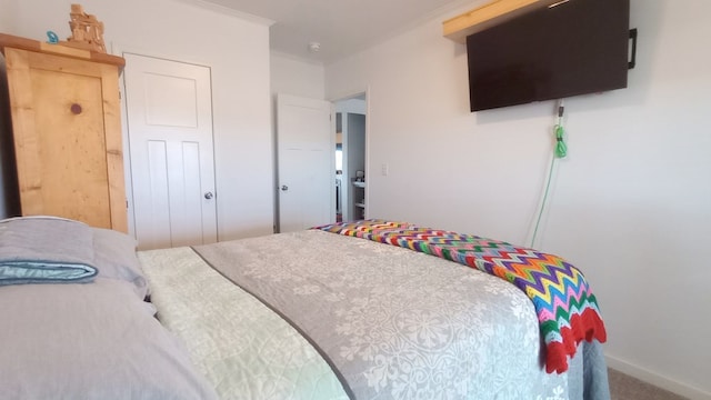 bedroom featuring ornamental molding