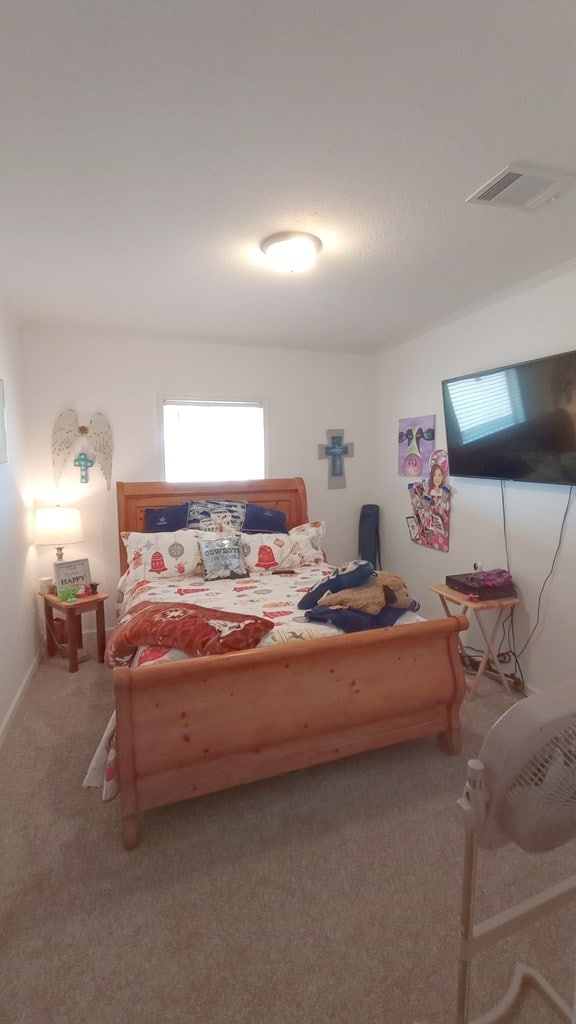 view of carpeted bedroom