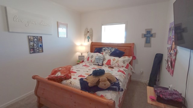 view of carpeted bedroom