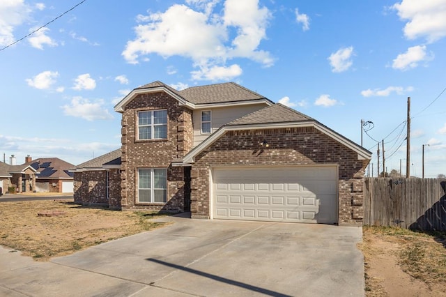 view of property featuring a garage