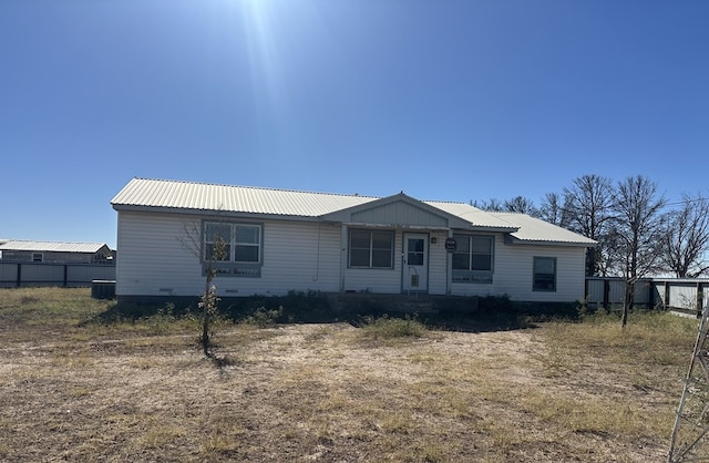 single story home with central AC unit