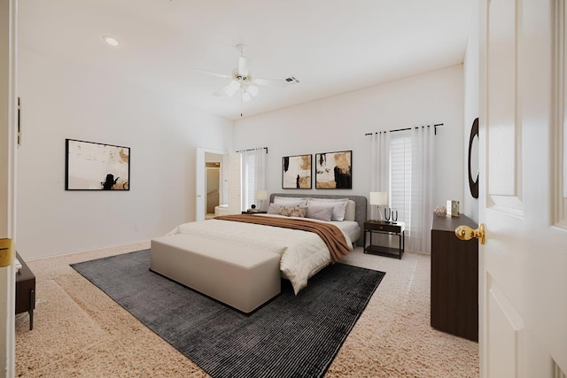 bedroom with ceiling fan