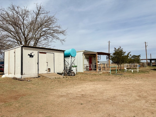 view of shed