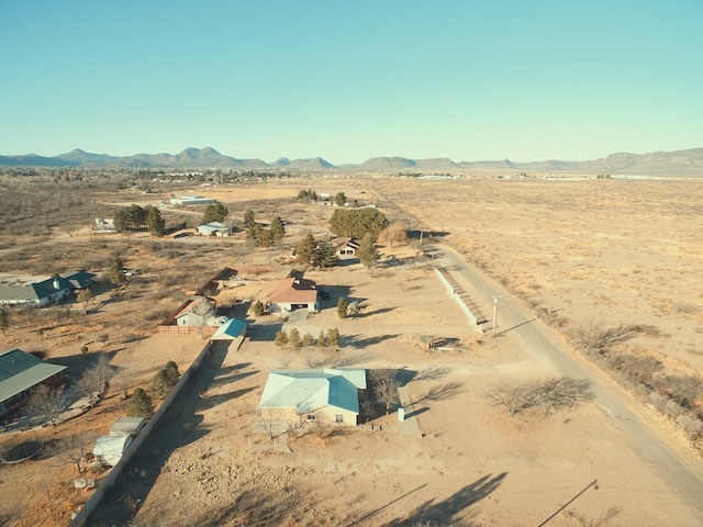 bird's eye view with a mountain view