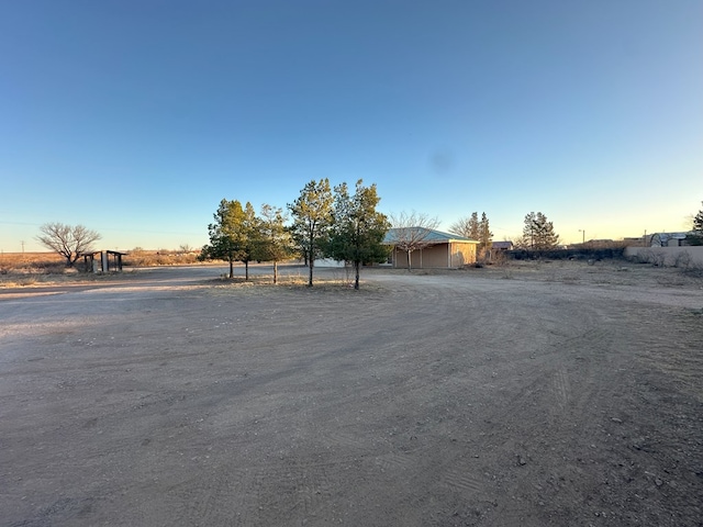 view of front of house featuring a rural view