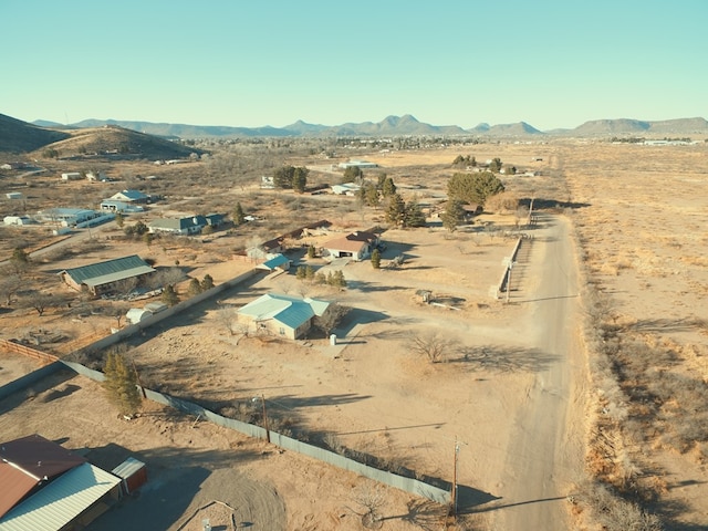 aerial view featuring a mountain view