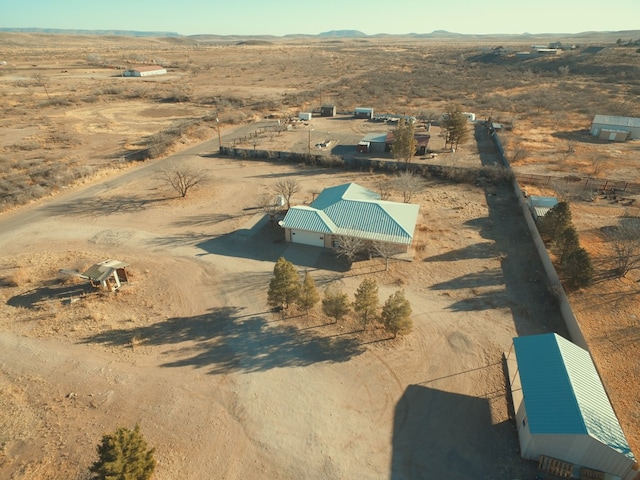 bird's eye view with a rural view