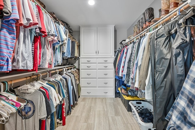 view of walk in closet