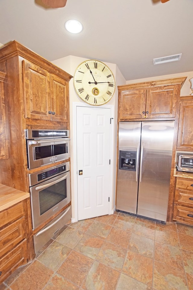 kitchen with appliances with stainless steel finishes