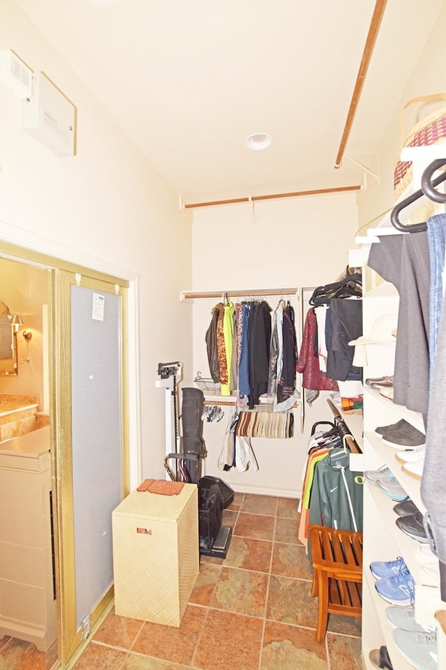 view of walk in closet