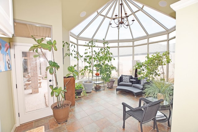 view of sunroom