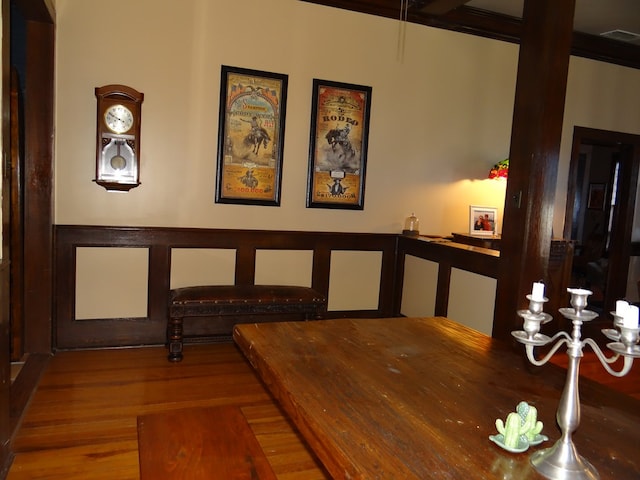 view of dining space