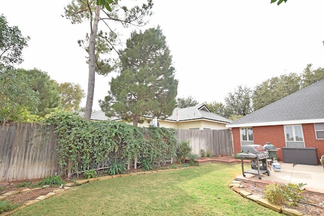 view of yard featuring a patio area