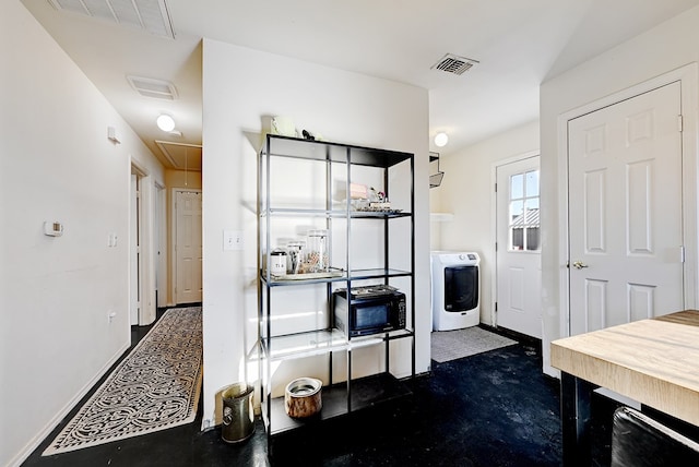 interior space featuring washer / dryer