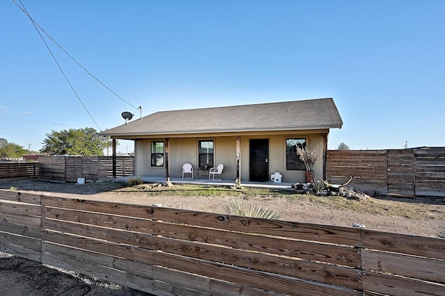 view of front of house with a patio