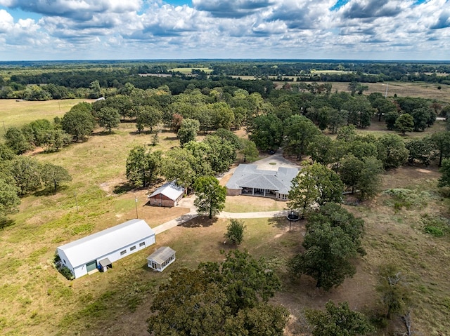 drone / aerial view with a rural view