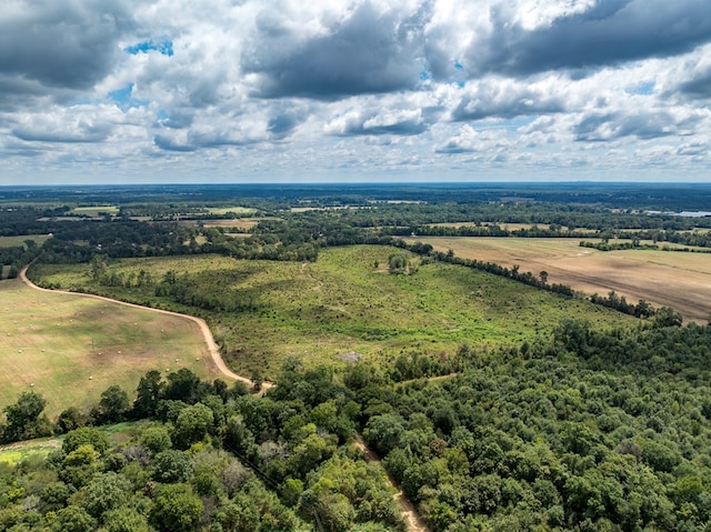 drone / aerial view with a rural view