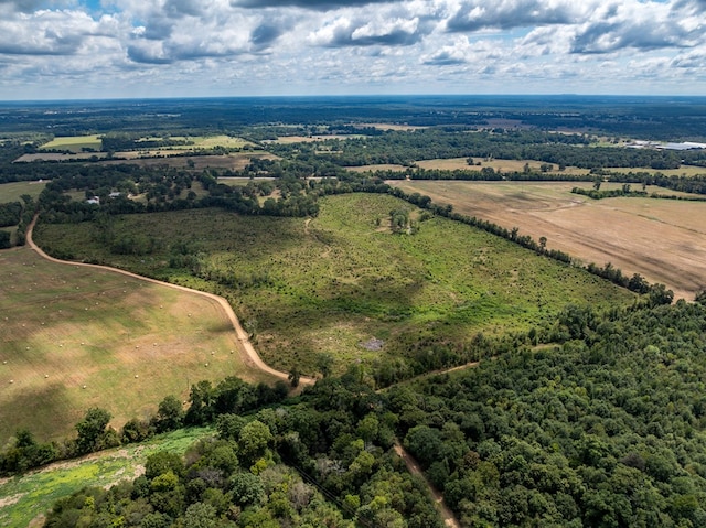 aerial view with a rural view