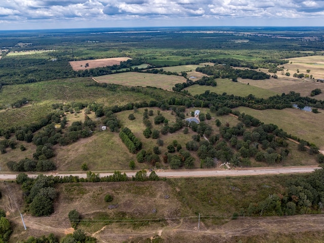 aerial view with a rural view