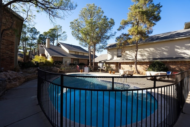 view of swimming pool with a patio area and outdoor lounge area