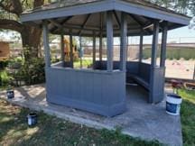 view of patio with a gazebo