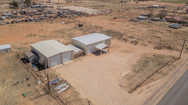 bird's eye view with view of desert