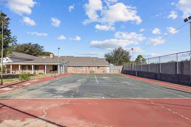 view of tennis court