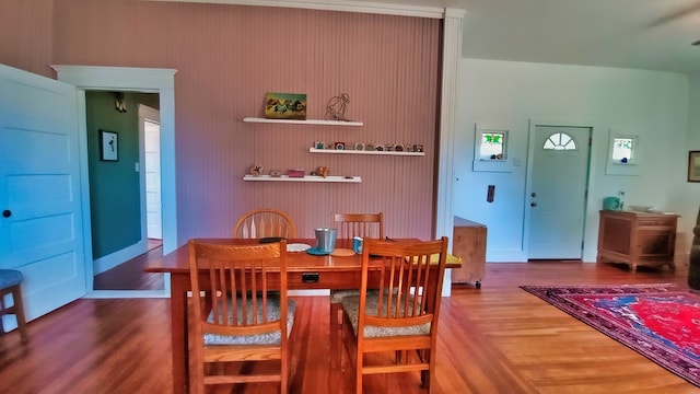 dining room featuring wood-type flooring