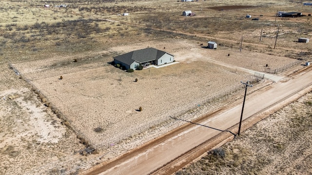 bird's eye view with a rural view