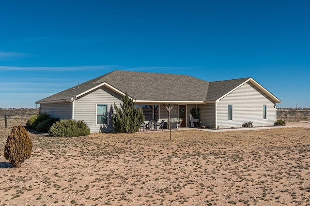 view of single story home