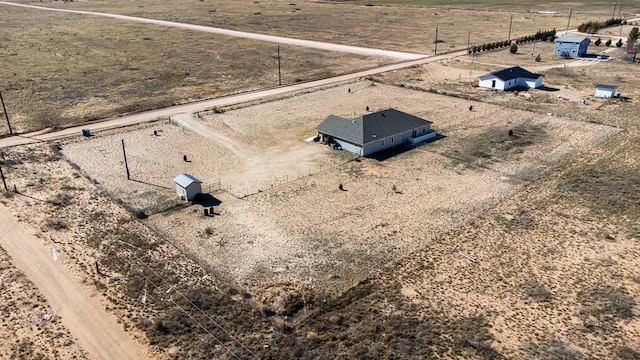 drone / aerial view with a rural view