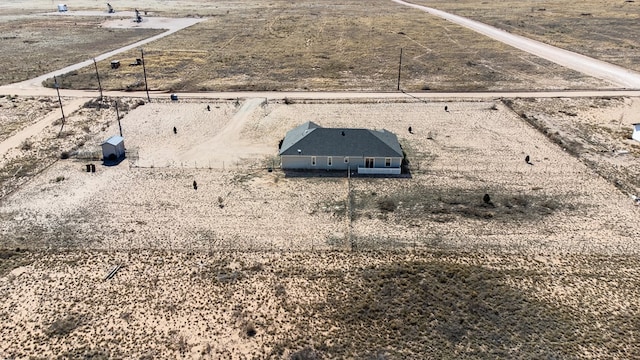 aerial view with a rural view