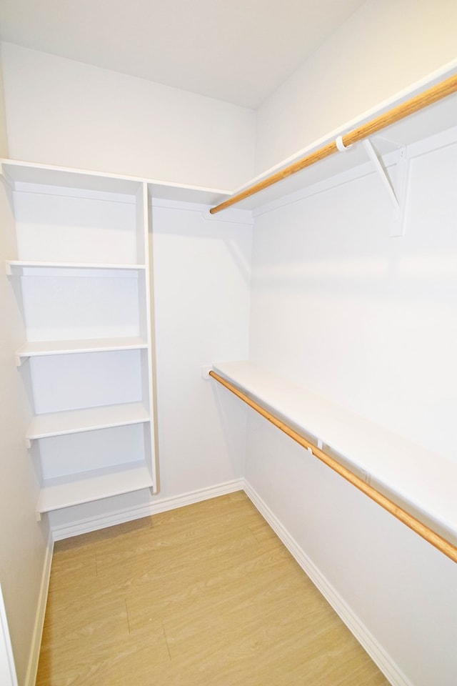 spacious closet with hardwood / wood-style floors