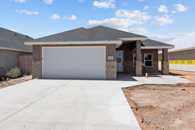 view of front of home featuring a garage