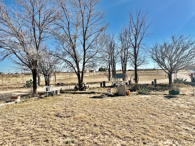 view of yard featuring a rural view