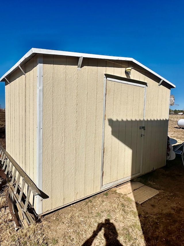 view of shed