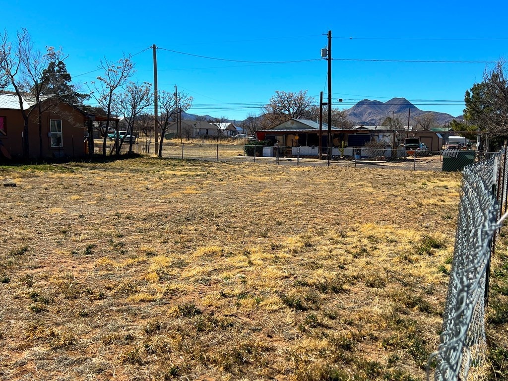 view of yard featuring a mountain view