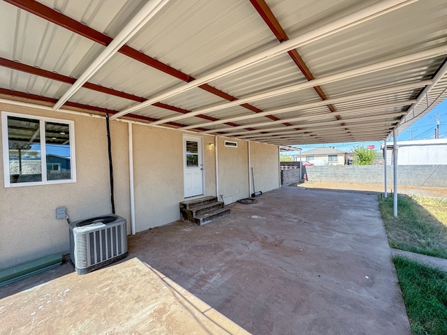 view of patio / terrace featuring central air condition unit