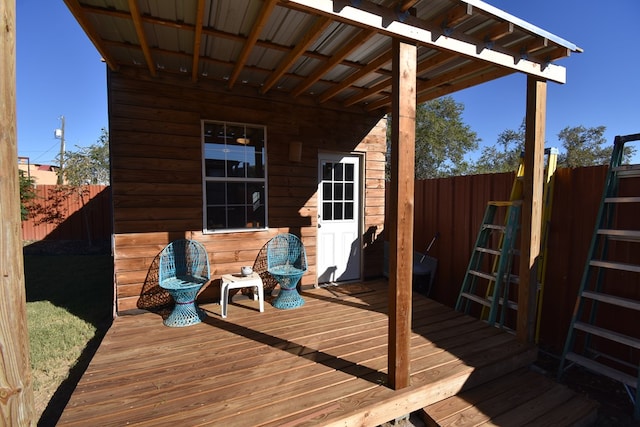 view of wooden terrace