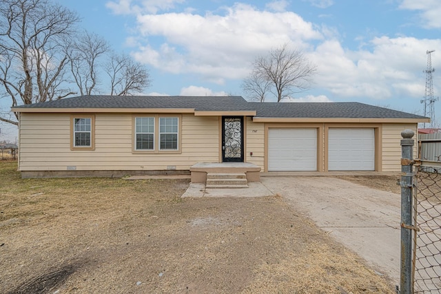 ranch-style house with a garage