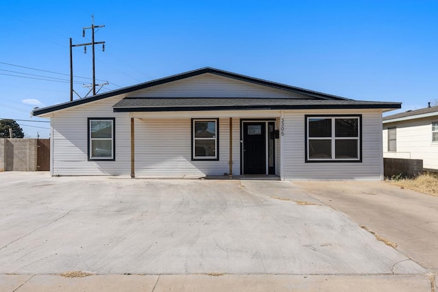 view of ranch-style home