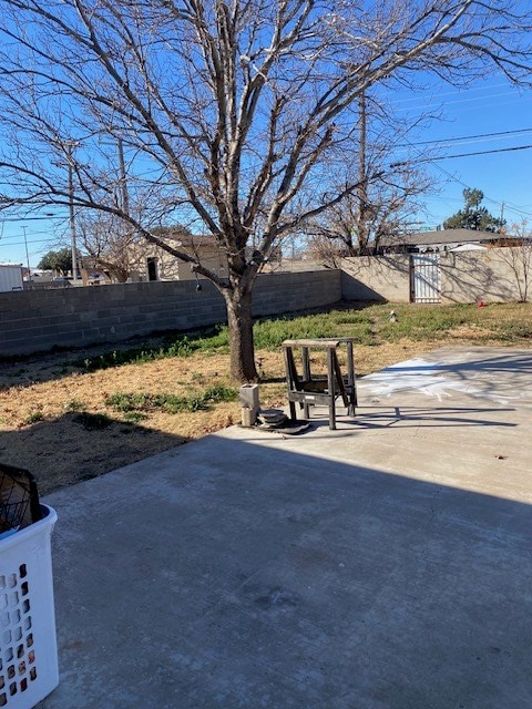 view of yard with a patio area