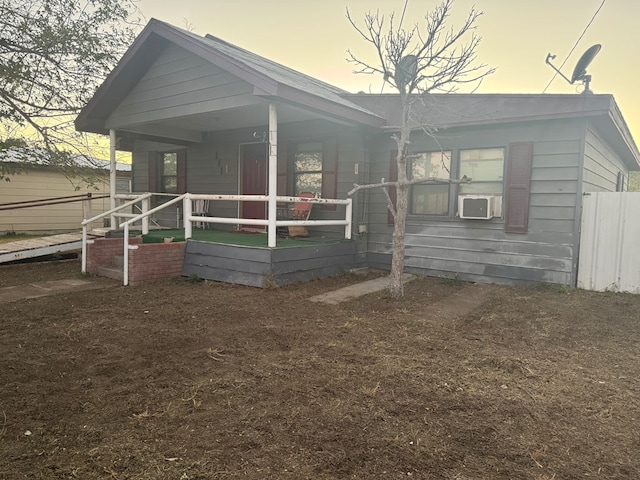 view of front of house with a porch