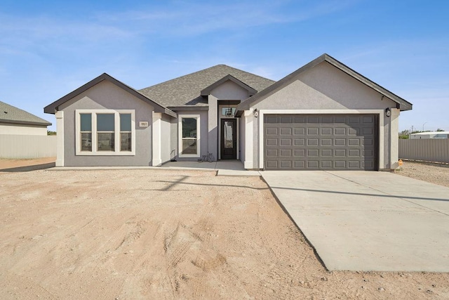 ranch-style house with a garage